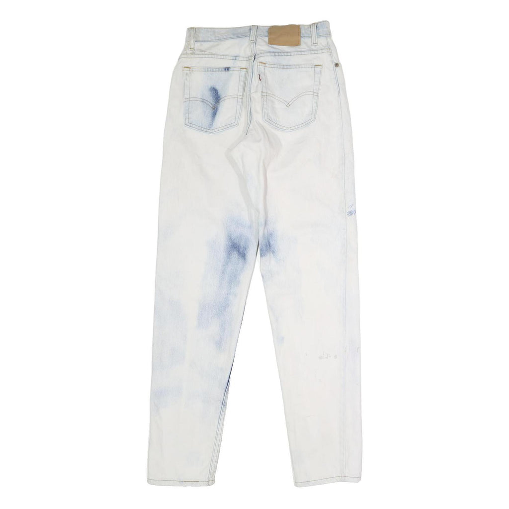 LEVI'S Womens Jeans Blue & White Regular Straight Denim Light W30 L33 Classic