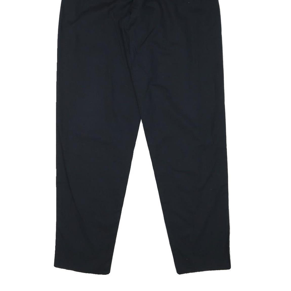 HAUSER Womens Cotton Blend Black Relaxed Tapered Trousers W26 L31 Toggle Closure