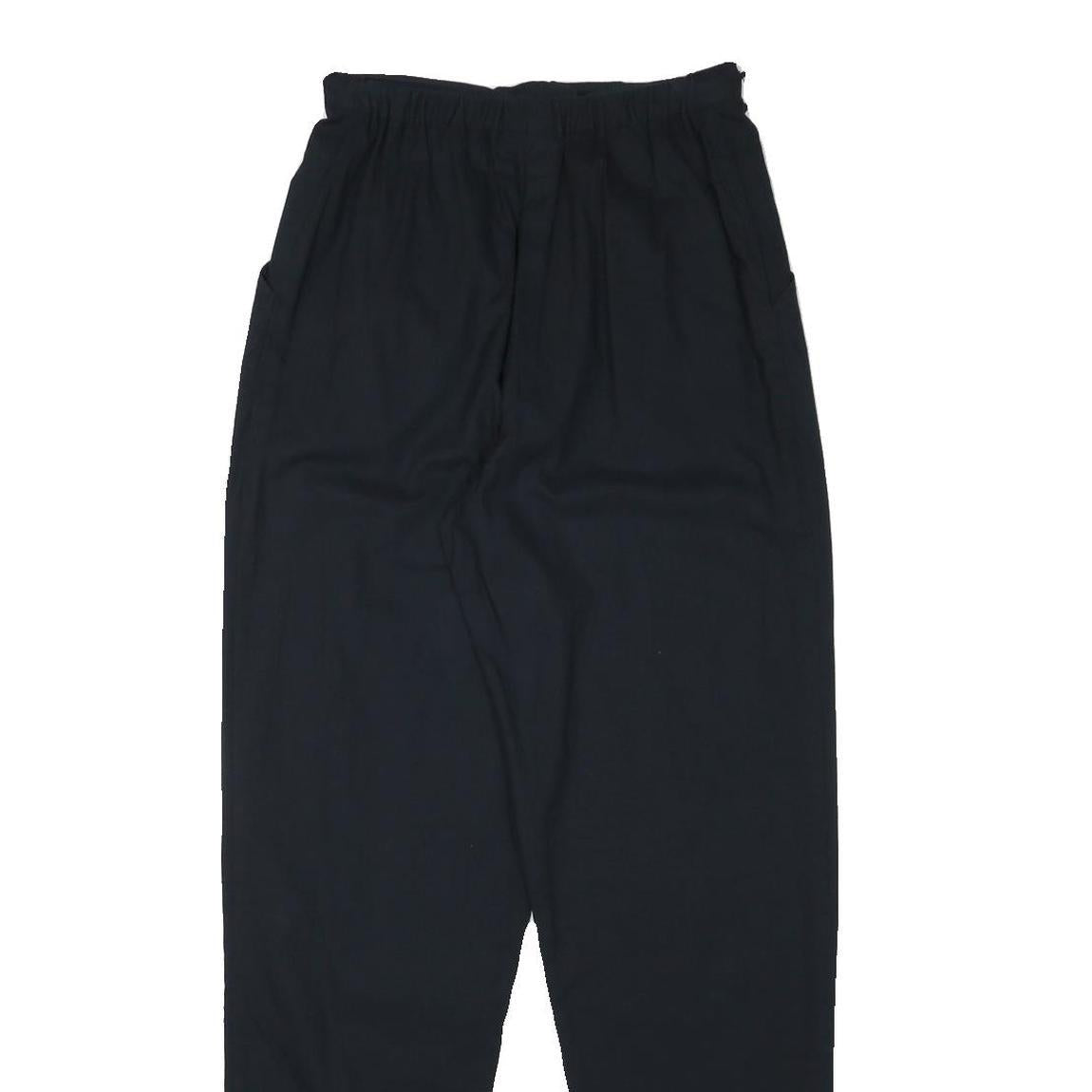 HAUSER Womens Cotton Blend Black Relaxed Tapered Trousers W26 L31 Toggle Closure