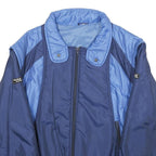 FREE LOOK Mens Blue Navy & Light Blue Casual Jacket M Nylon Zip Plain