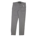 CALVIN KLEIN JEANS Womens Grey Regular Fit Straight Denim W30 L28 Zip Cotton