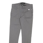 CALVIN KLEIN JEANS Womens Grey Regular Fit Straight Denim W30 L28 Zip Cotton