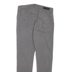 CALVIN KLEIN JEANS Womens Grey Regular Fit Straight Denim W30 L28 Zip Cotton