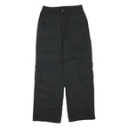 Womens Black Regular Fit Cargo Trousers Cotton Blend Zip W28 L28 Casual Workwear