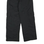 Womens Black Regular Fit Cargo Trousers Cotton Blend Zip W28 L28 Casual Workwear