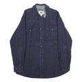 DAKOTA GRIZZLY Mens Navy Cotton Shirt M Casual Button-Up Long Sleeve Classic