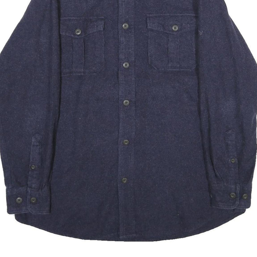 DAKOTA GRIZZLY Mens Navy Cotton Shirt M Casual Button-Up Long Sleeve Classic