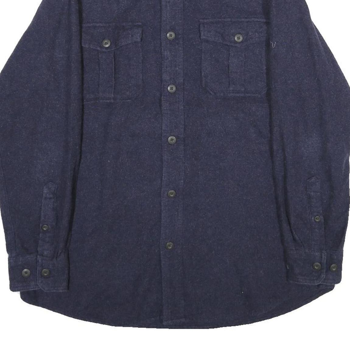 DAKOTA GRIZZLY Mens Navy Cotton Shirt M Casual Button-Up Long Sleeve Classic