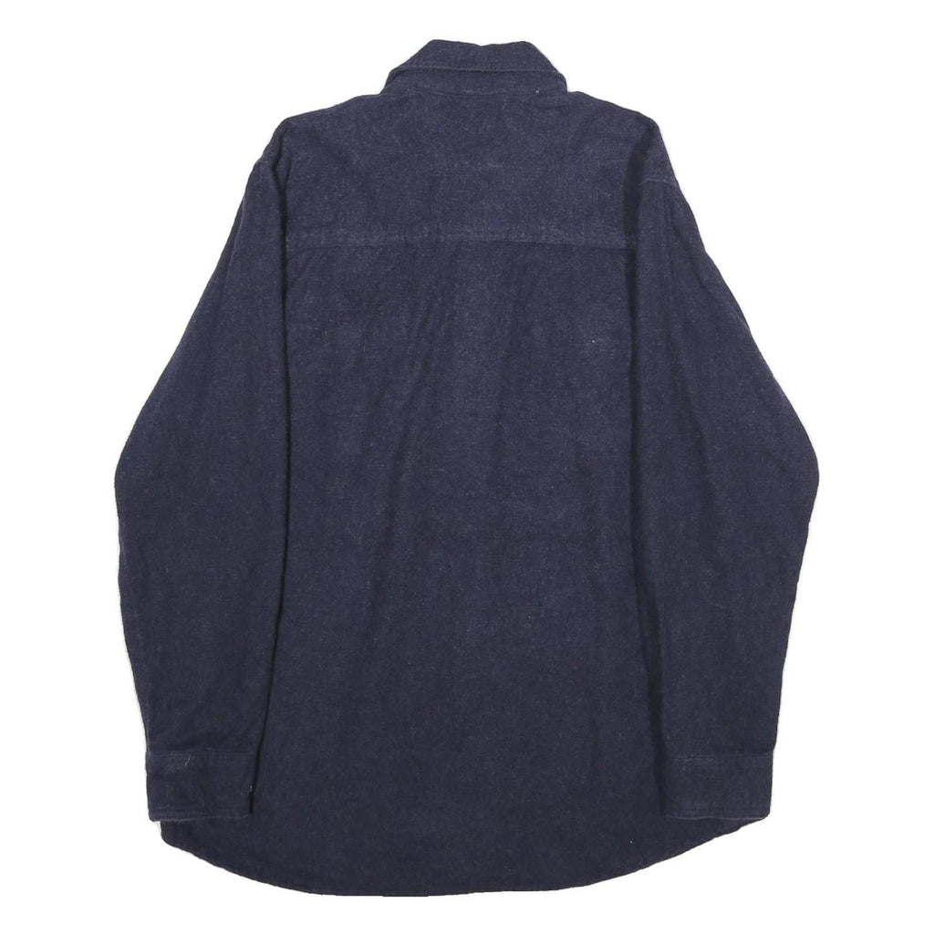 DAKOTA GRIZZLY Mens Navy Cotton Shirt M Casual Button-Up Long Sleeve Classic