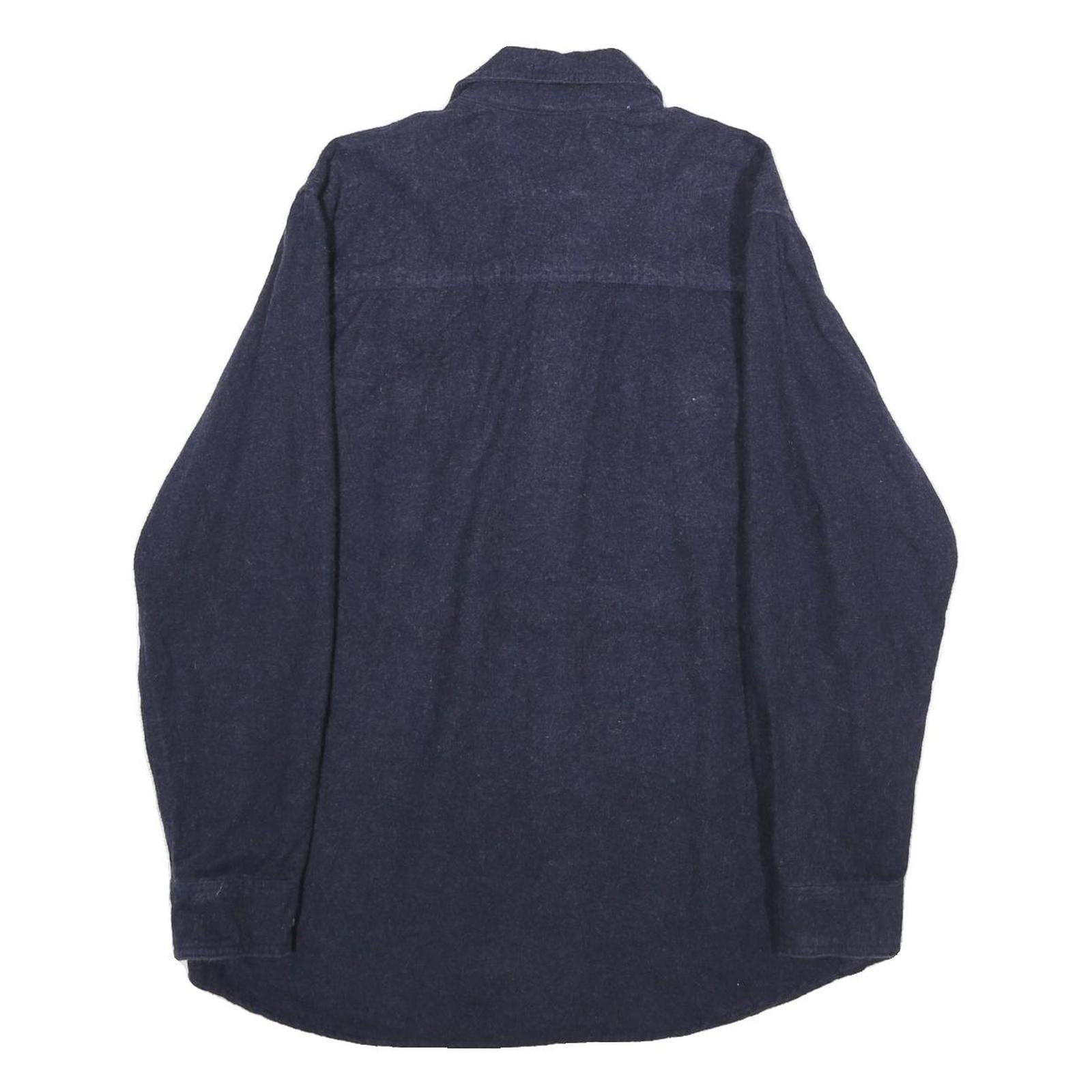 DAKOTA GRIZZLY Mens Navy Cotton Shirt M Casual Button-Up Long Sleeve Classic