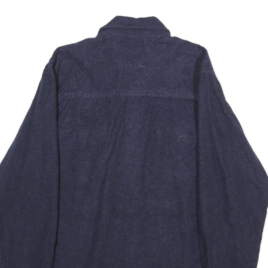 DAKOTA GRIZZLY Mens Navy Cotton Shirt M Casual Button-Up Long Sleeve Classic