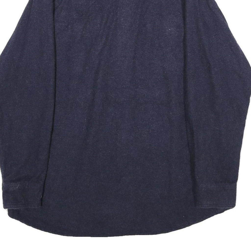 DAKOTA GRIZZLY Mens Navy Cotton Shirt M Casual Button-Up Long Sleeve Classic