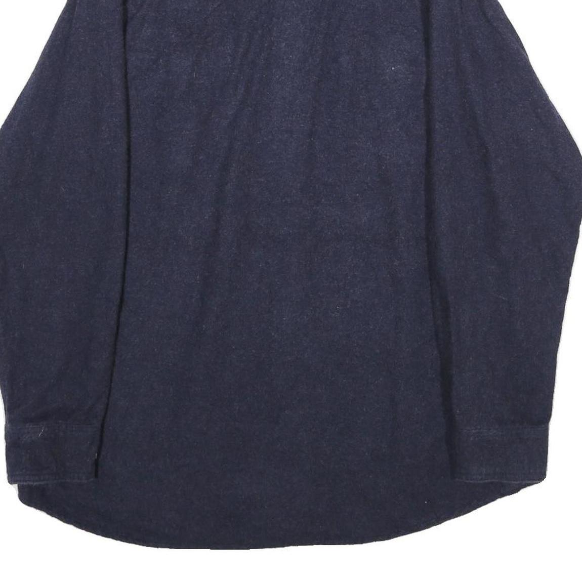 DAKOTA GRIZZLY Mens Navy Cotton Shirt M Casual Button-Up Long Sleeve Classic