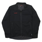MAMMUT Mens Black Outdoor Jacket M Synthetic Woven Plain Zip Regular Fit