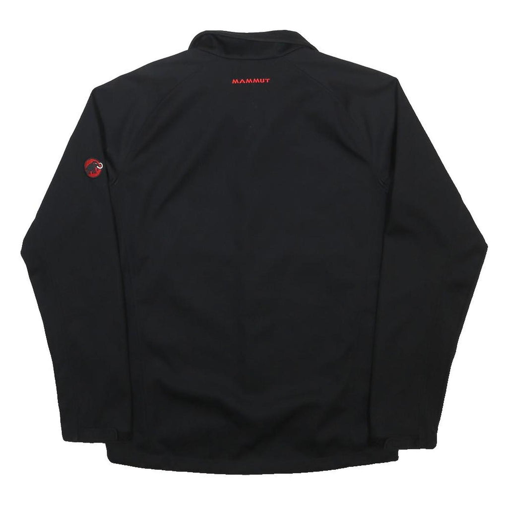 MAMMUT Mens Black Outdoor Jacket M Synthetic Woven Plain Zip Regular Fit