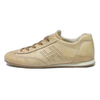 HOGAN Womens Casual Leather Trainers Beige UK 4 Classic Perforated H Logo Slim