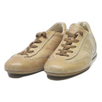 HOGAN Womens Casual Leather Trainers Beige UK 4 Classic Perforated H Logo Slim