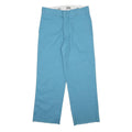 DICKIES Mens Cotton Blend Blue Regular Fit Straight Leg Trousers W30 L26