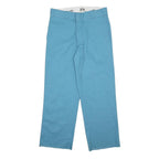 DICKIES Mens Cotton Blend Blue Regular Fit Straight Leg Trousers W30 L26