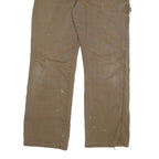 DICKIES Mens Cotton Blend Brown Regular Straight Trousers W32 L30 Workwear
