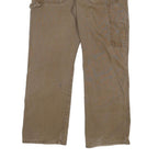 DICKIES Mens Cotton Blend Brown Regular Straight Trousers W32 L30 Workwear