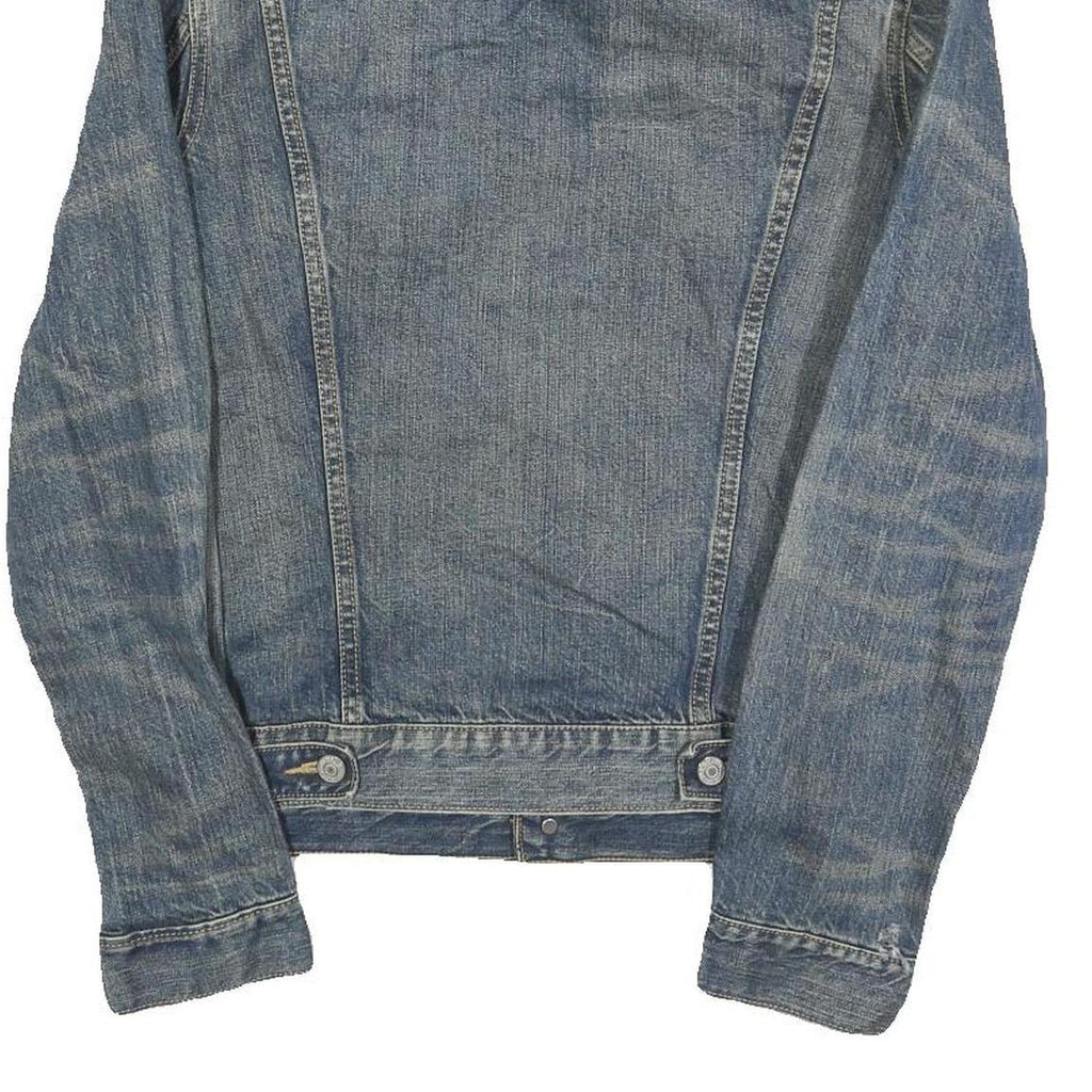 LEVI'S Mens Blue Denim Jacket S Cotton Button Closure Classic Fit Casual