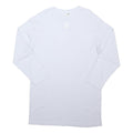 PUMA Womens White Cotton Blend Day Dress Jersey Long Sleeve L Casual Basic