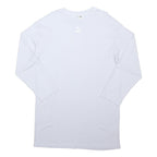 PUMA Womens White Cotton Blend Day Dress Jersey Long Sleeve L Casual Basic