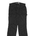 CARHARTT Womens Black Cotton Blend Loose Fit Straight Leg Trousers W30 L32