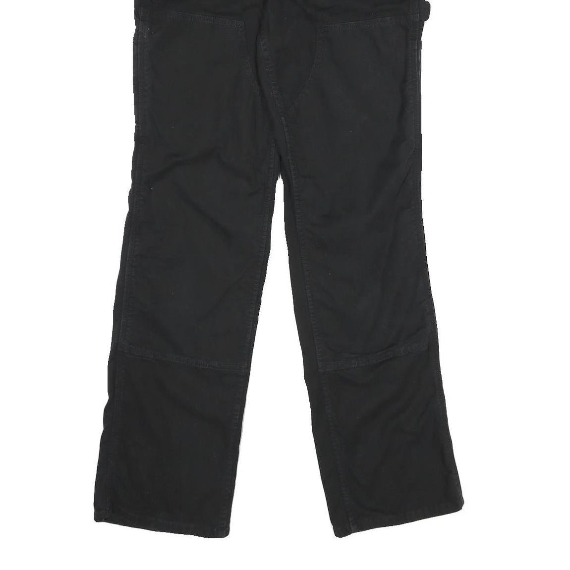 CARHARTT Womens Black Cotton Blend Loose Fit Straight Leg Trousers W30 L32