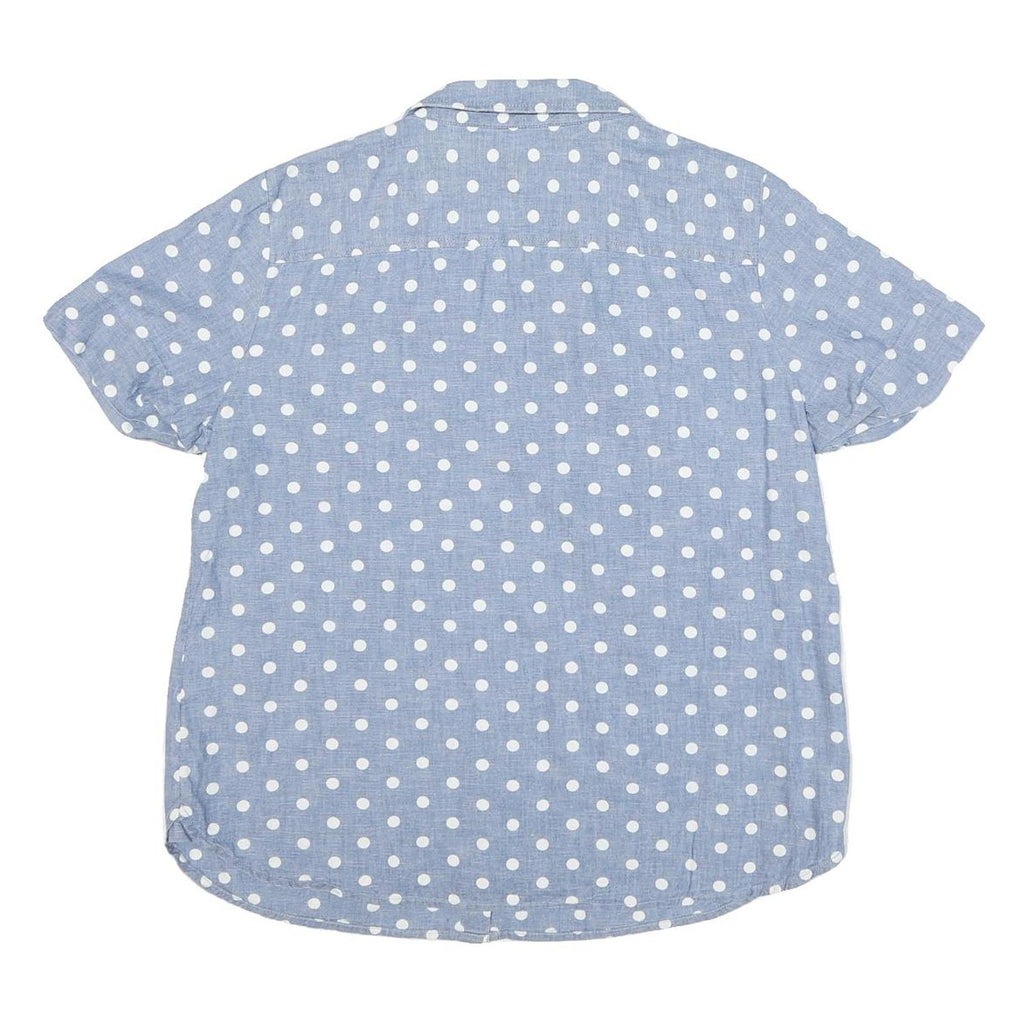 TOMMY HILFIGER Womens Blue & White Polka Dot Shirt XL Cotton Blend Summer Casual