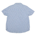 TOMMY HILFIGER Womens Blue & White Polka Dot Shirt XL Cotton Blend Summer Casual