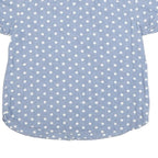 TOMMY HILFIGER Womens Blue & White Polka Dot Shirt XL Cotton Blend Summer Casual