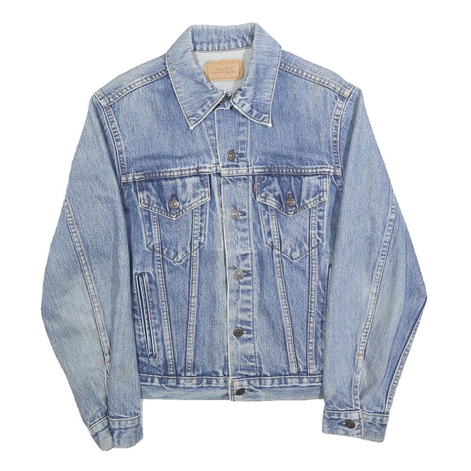 LEVI'S Mens Blue Denim Button Jacket S Cotton Classic Casual