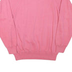 CHAMPION Womens Pink Cotton Blend Crew Neck S Sweatshirt Logo Script