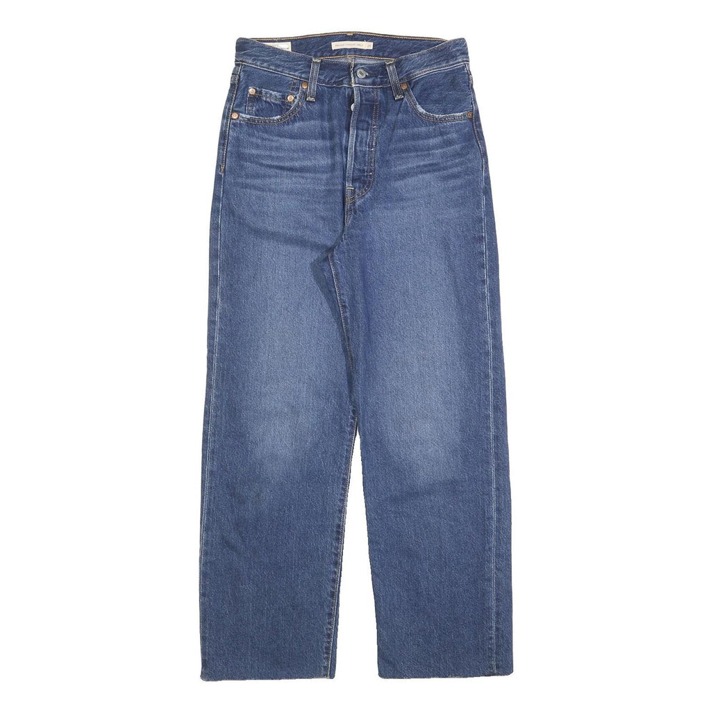 LEVI'S Womens Relaxed Blue Denim Jeans W26 L27 Button Cotton Blend Casual