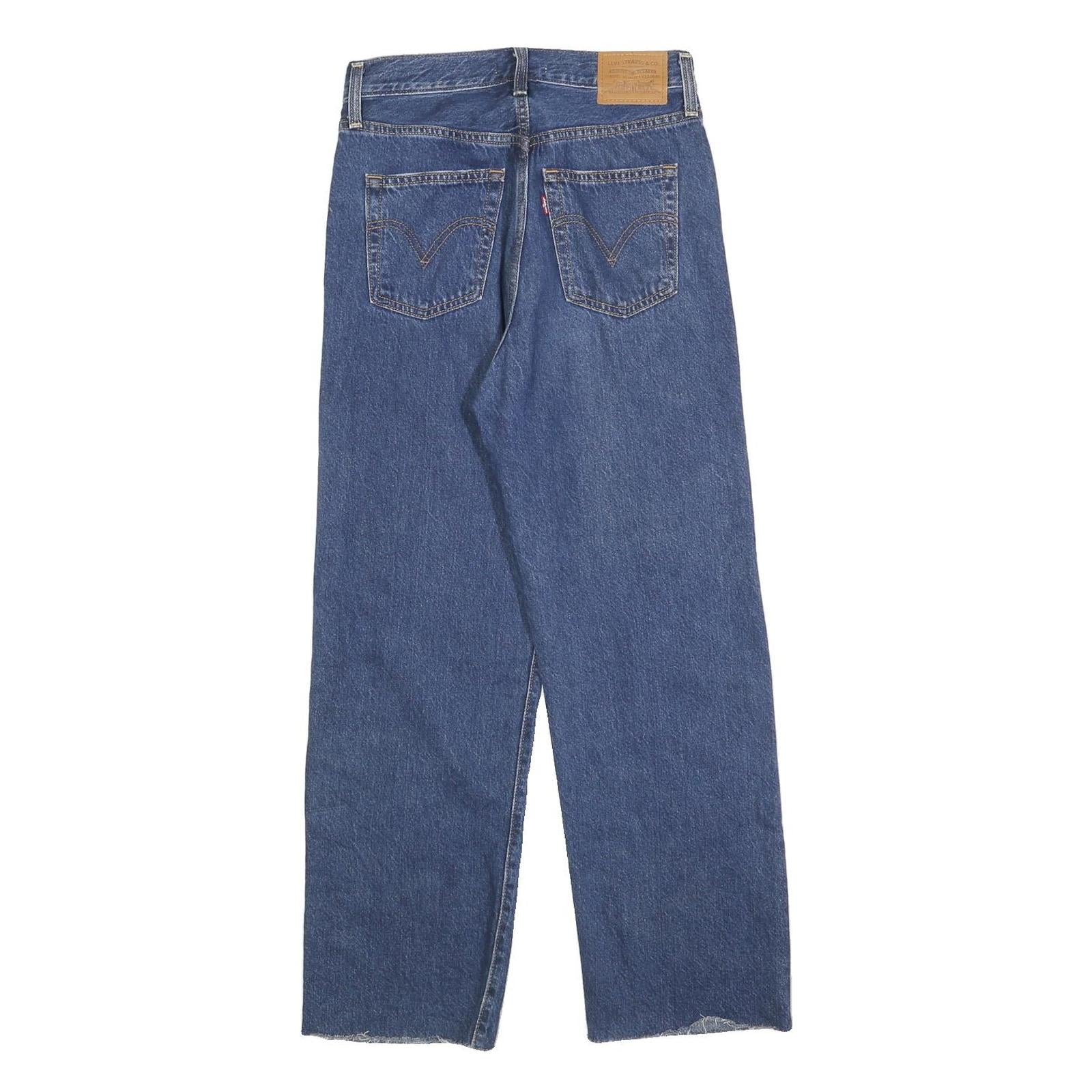 LEVI'S Womens Relaxed Blue Denim Jeans W26 L27 Button Cotton Blend Casual