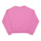 CHAMPION Mens Pink Cotton Crew Neck S Sweatshirt Logo Print Casual