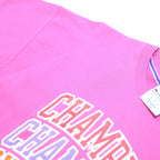 CHAMPION Mens Pink Cotton Crew Neck S Sweatshirt Logo Print Casual