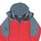 BERGHAUS Womens Red & Grey Outdoor Waterproof Jacket UK 14 Polyester Zip Hooded