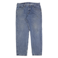 WRANGLER Mens Blue Regular Straight Denim Cotton Medium W33 L30 Zip Casual