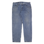 WRANGLER Mens Blue Regular Straight Denim Cotton Medium W33 L30 Zip Casual