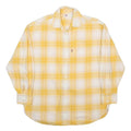 LEVI'S Womens Yellow & White Check Shirt XS Casual Cotton Long Sleeve Button