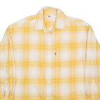 LEVI'S Womens Yellow & White Check Shirt XS Casual Cotton Long Sleeve Button