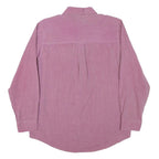CHAPS Mens Pink Plain Cotton Blend Shirt M Button Down Pocket Casual
