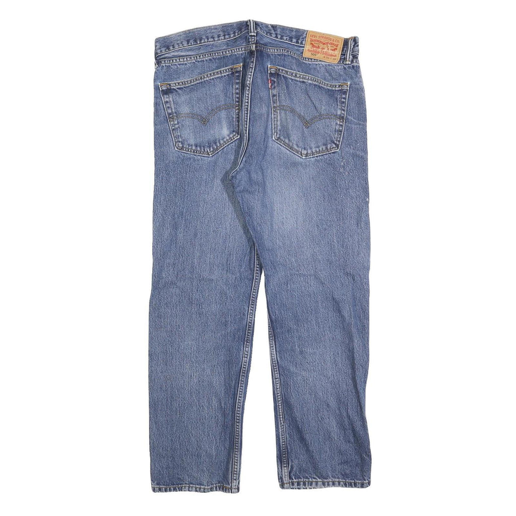 LEVI'S 505 Mens Jeans Blue Regular Straight Denim Medium W36 L30 Classic Cotton
