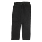 WRANGLER Mens Black Regular Straight Denim Jeans W36 L30 Classic Cotton Zip