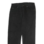 WRANGLER Mens Black Regular Straight Denim Jeans W36 L30 Classic Cotton Zip