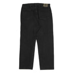 WRANGLER Mens Black Regular Straight Denim Jeans W36 L30 Classic Cotton Zip