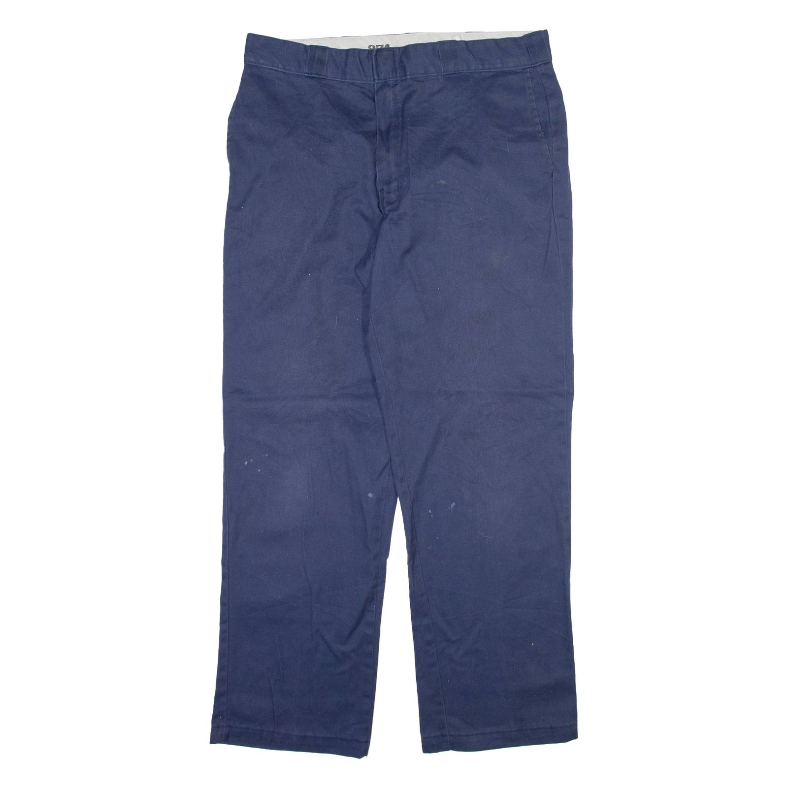 DICKIES 874 Workwear Mens Trousers Blue Regular Straight W36 L32